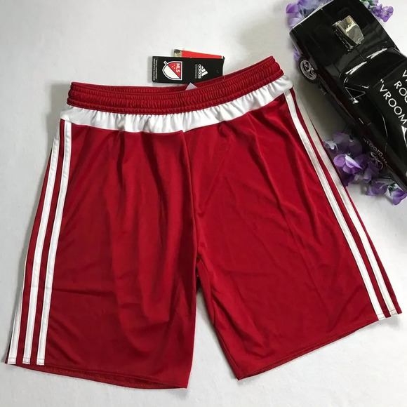 Adidas NWT Red Performance Official MLS Shorts Men S - Picture 2 of 8